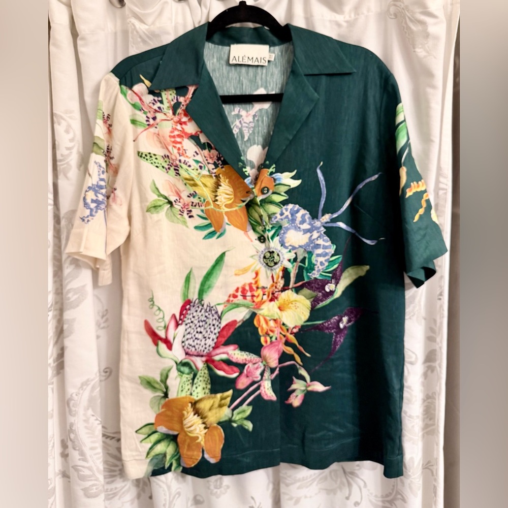 Alemais Aggie Floral Button Down Shirt